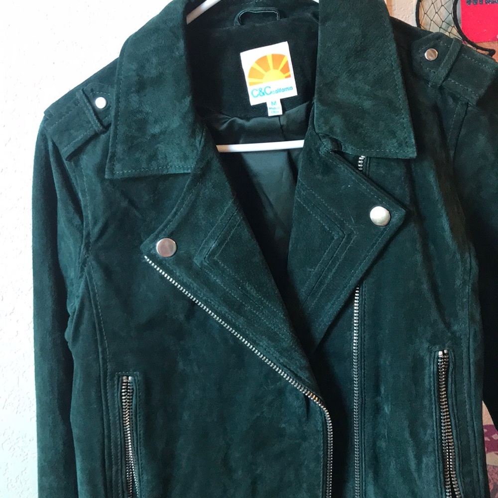 Green suede jacket